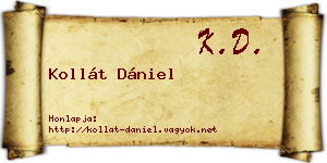 Kollát Dániel névjegykártya